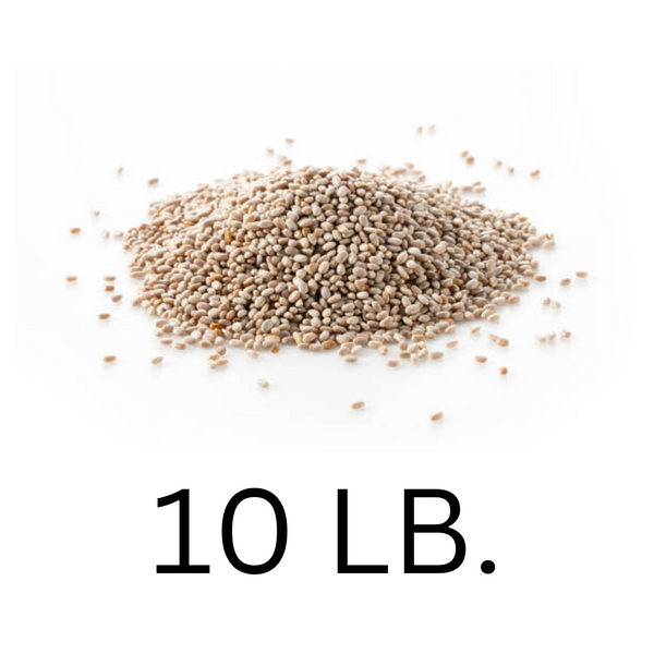 White Chia Seeds, 10 lbs., Free Shipping!